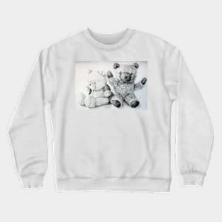 Teddy Bears - charcoal drawing by Avril Thomas Crewneck Sweatshirt